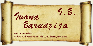 Ivona Barudžija vizit kartica